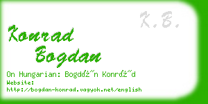 konrad bogdan business card